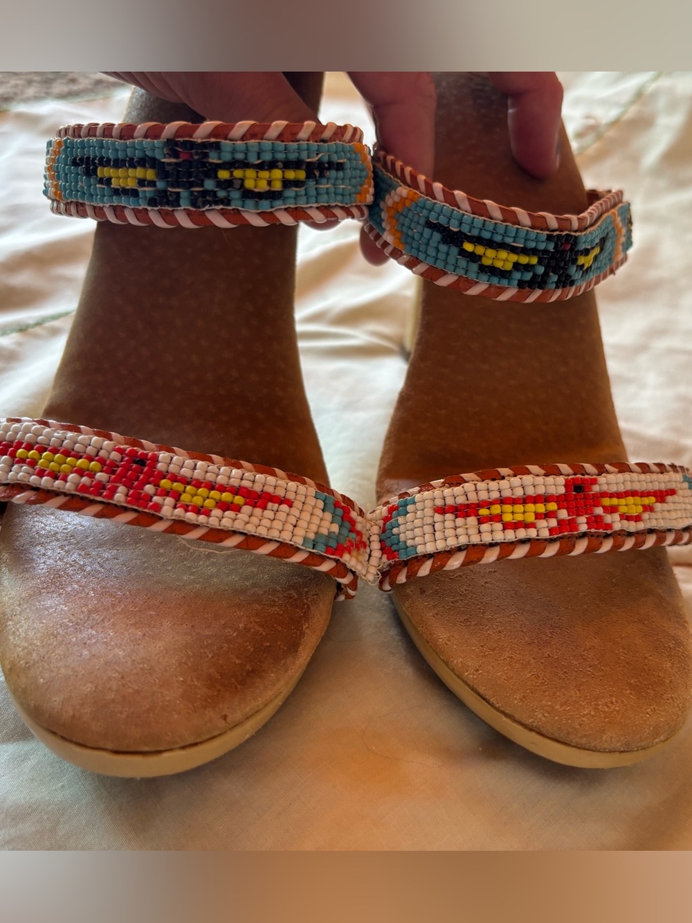 SBICCA 70s Beaded Heels - Sz 7